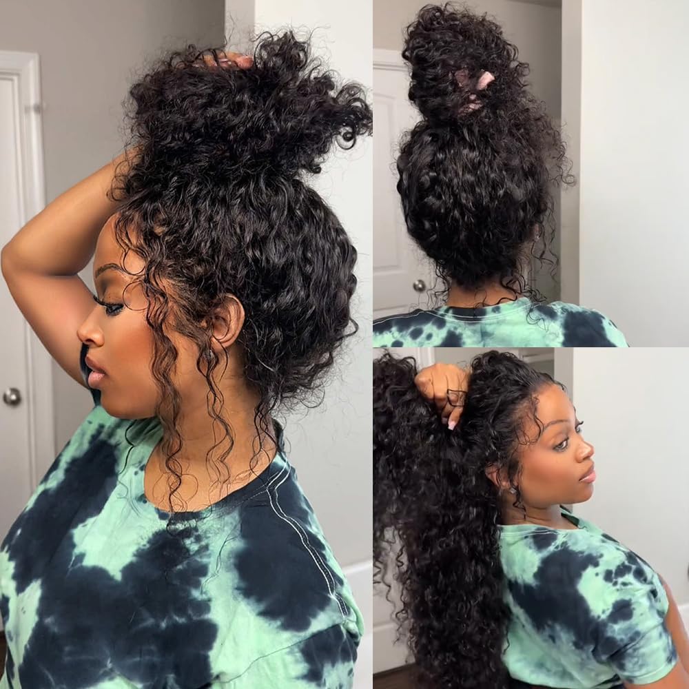 360 Lace Front Wigs Human Hair Body Wave 200% Density 20 Inch Upgraded Hidden Straps 360 HD Full Lace Wigs Human Hair With Drawstring Pre Plucked With Baby Hair for Women Natural Black